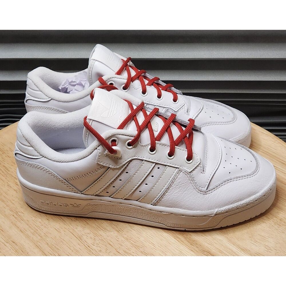 Adidas Rivalry Low Women’s 8.5 White Sneakers Red Laces